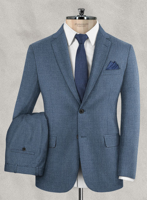 Napolean Stretch Pacific Blue Wool Suit – StudioSuits