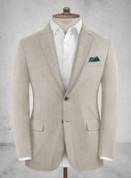 Napolean Stretch Pale Brown Wool Jacket - StudioSuits