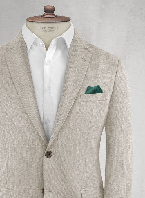 Napolean Stretch Pale Brown Wool Suit - StudioSuits