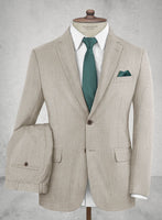 Napolean Stretch Pale Brown Wool Suit - StudioSuits