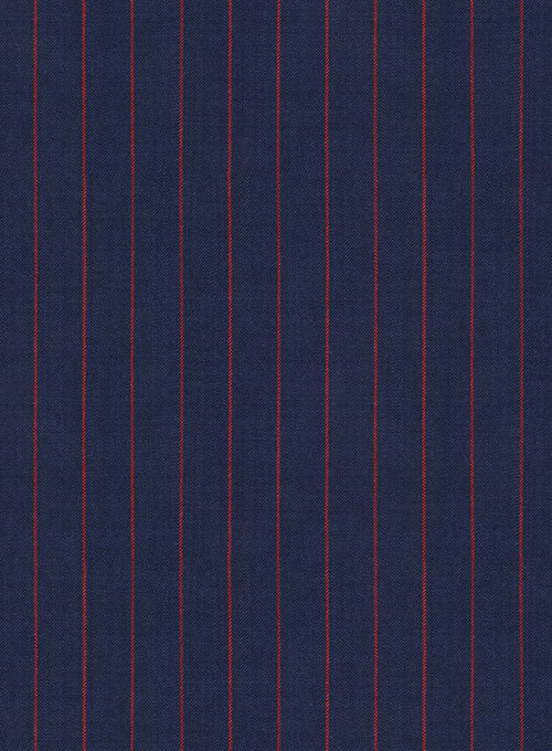 Napolean Stripo Blue Wool Suit - StudioSuits