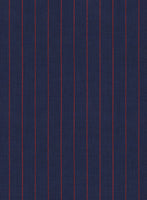 Napolean Stripo Blue Wool Pants - StudioSuits