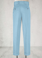 Napolean Taj Blue Double Gurkha Wool Trousers - StudioSuits