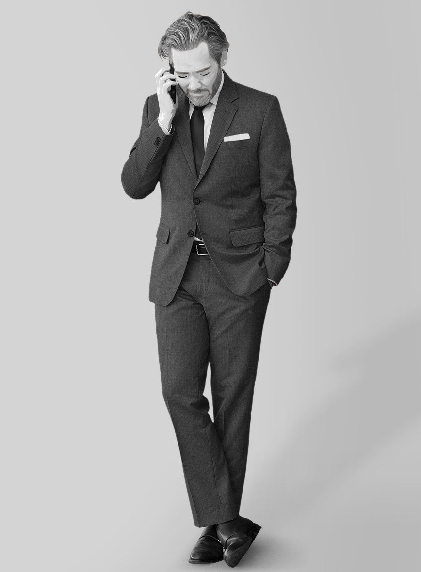 Napolean Timeless Gray Glen Suit - StudioSuits