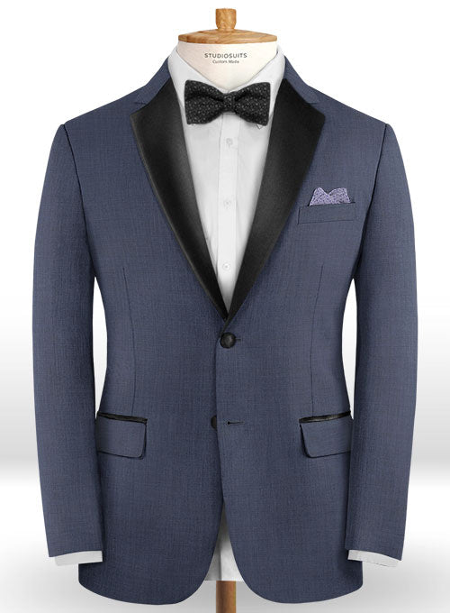 Napolean Tom Blue Wool Tuxedo Suit - StudioSuits