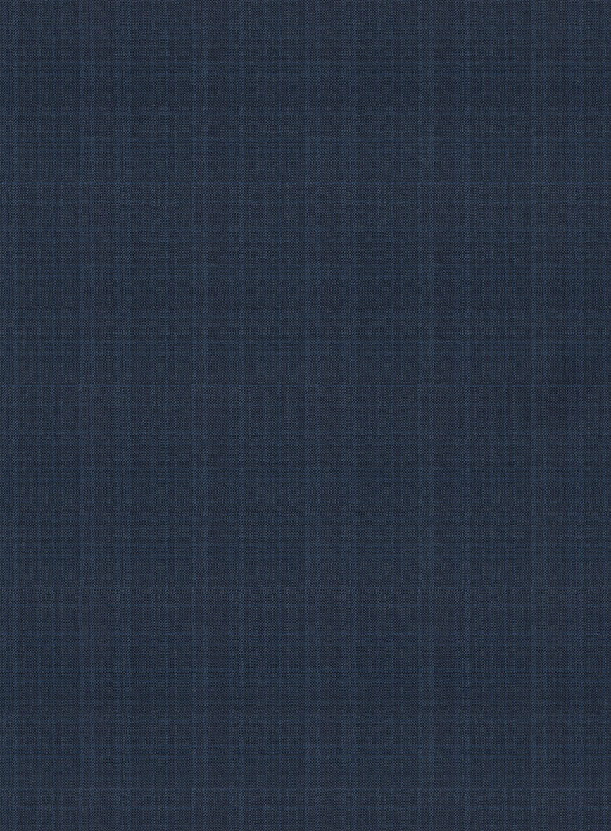 Napolean Vintage Blue Check Pants - StudioSuits