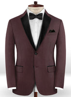 Napolean Wine Wool Tuxedo Suit - StudioSuits