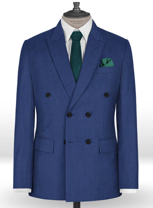 Napolean York Blue Wool Suit - StudioSuits