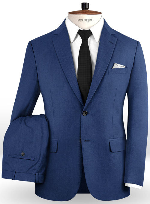 Napolean York Blue Wool Suit - StudioSuits