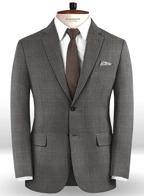 Napolean Strum Gray Wool Suit - StudioSuits