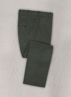 Napolean Military Green Wool Pants - StudioSuits
