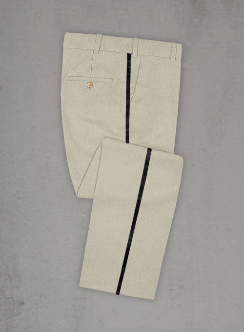 Napolean Muted Khaki Wool Tuxedo Suit - StudioSuits