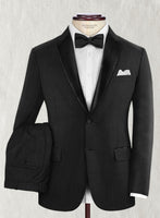 Napolean Stone Black Wool Tuxedo Suit - StudioSuits