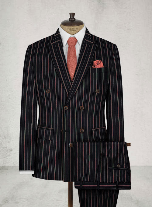 Napolean Tronel Dark Blue Wool Suit - StudioSuits