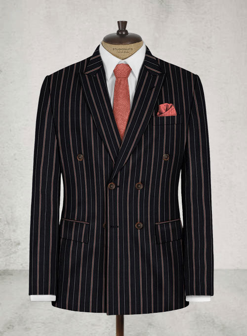 Napolean Tronel Dark Blue Wool Suit - StudioSuits