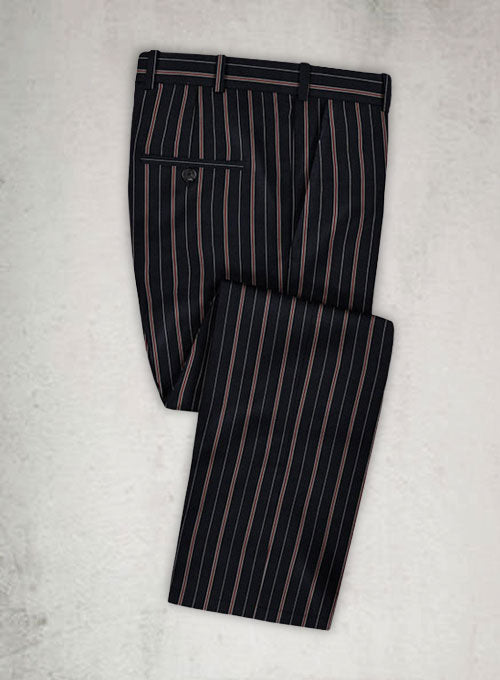 Napolean Tronel Dark Blue Wool Pants - StudioSuits