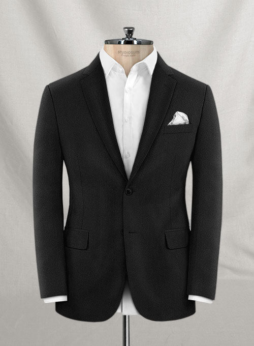 Napolean York Black Wool Suit - StudioSuits