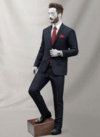 Napolean Mini Houndstooth Blue Wool Suit - StudioSuits