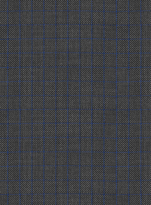 Napolean Nailhead Box Gray Wool Suit - StudioSuits