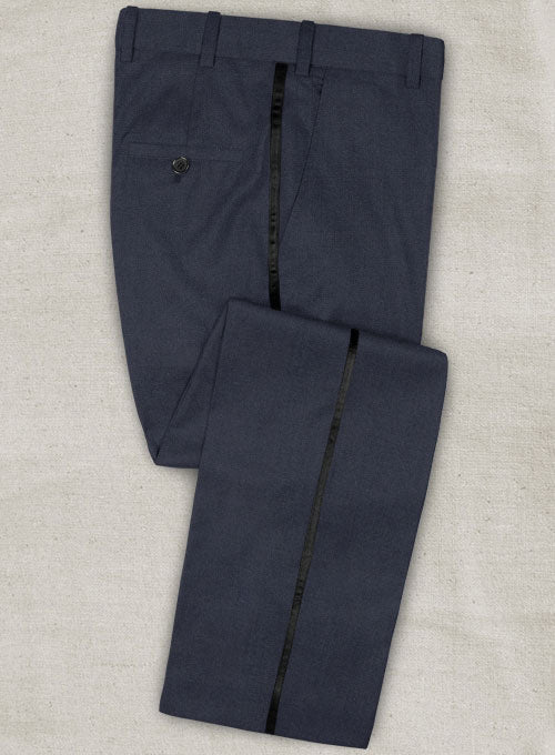 Napolean Navy Blue Wool Tuxedo Suit - StudioSuits