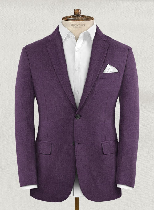 Napolean Purple Wool Jacket - StudioSuits
