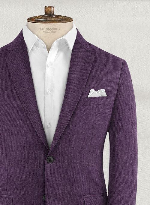 Napolean Purple Wool Jacket - StudioSuits