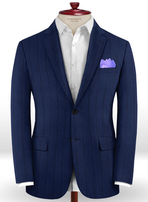 Napolean Rodrio Royal Blue Wool Jacket - StudioSuits