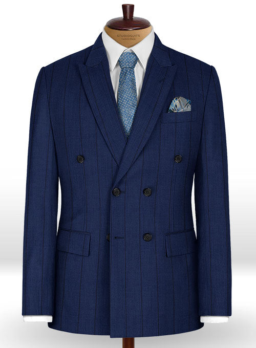 Napolean Rodrio Royal Blue Wool Jacket - StudioSuits