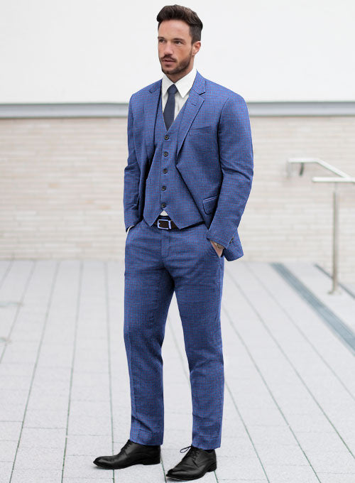 Napolean Rollz Blue Wool Suit - StudioSuits
