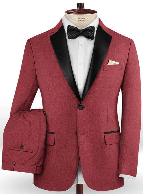 Napolean Rosewood Wool Tuxedo Suit - StudioSuits
