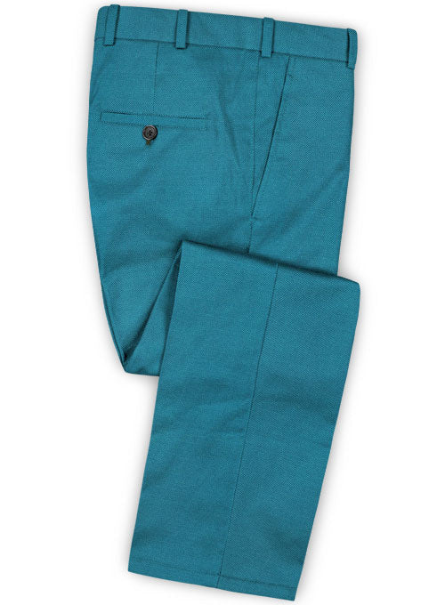 Napolean Yale Blue Wool Pants - StudioSuits