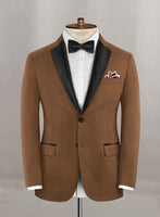 Napolean Rust Wool Tuxedo Jacket - StudioSuits