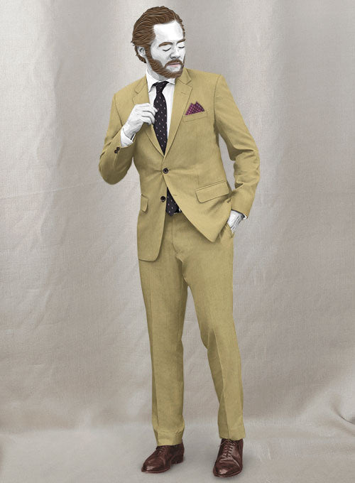 Napolean Sahara Khaki Wool Suit - StudioSuits