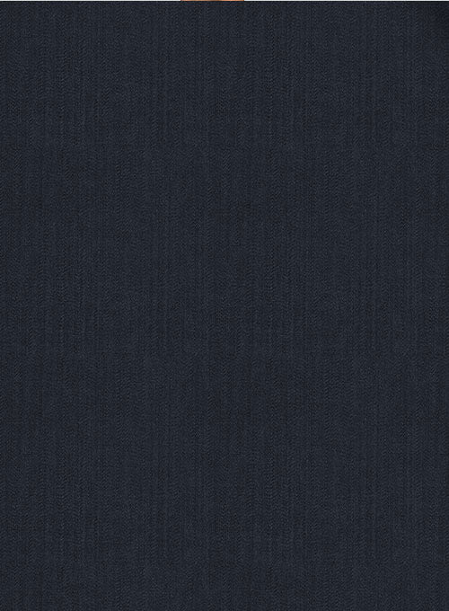 Napolean Self Satin Blue Wool Jacket - StudioSuits