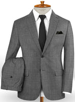 Napolean Sharkskin Gray Wool Suit - StudioSuits