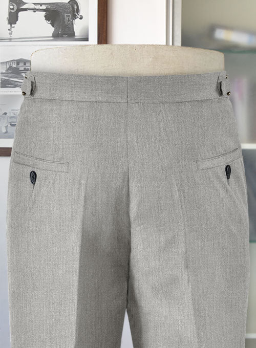Napolean Stretch Gray Highland Wool Trousers - StudioSuits