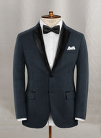 Napolean Stretch Sailor Blue Wool Tuxedo Jacket - StudioSuits