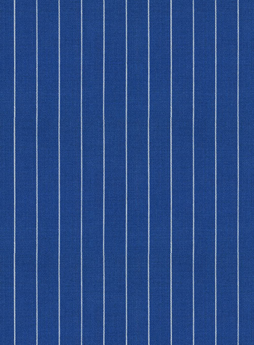 Napolean Stripo Royal Blue Wool Jacket - StudioSuits