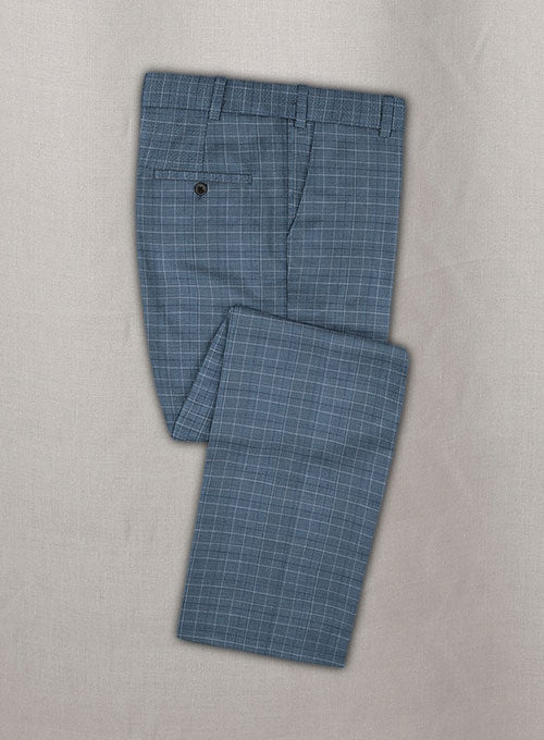 Napolean Tonia Blue Wool Pants - StudioSuits
