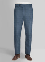 Napolean Tonia Blue Wool Pants - StudioSuits