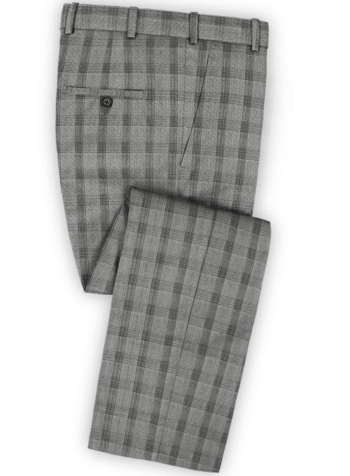 Napolean Tram Gray Wool Pants - StudioSuits