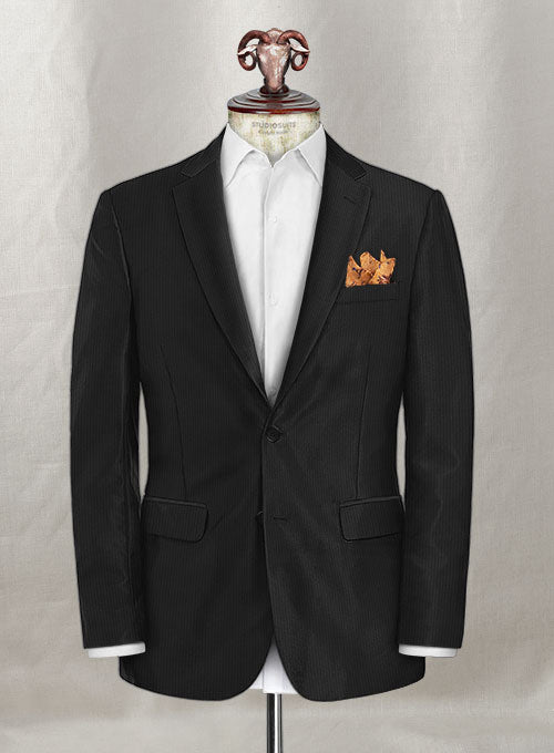 Napolean Twilight Black Wool Jacket - StudioSuits