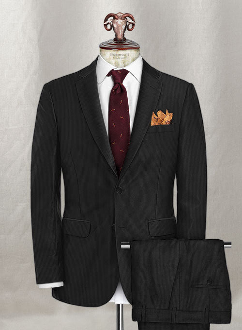 Napolean Twilight Black Wool Suit - StudioSuits