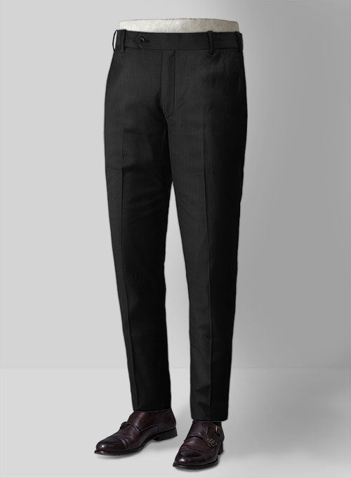 Napolean Twilight Black Wool Pants - StudioSuits