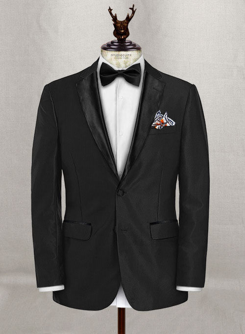 Napolean Twilight Black Wool Tuxedo Suit - StudioSuits