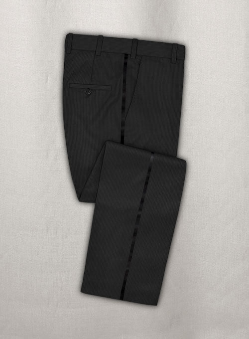 Napolean Twilight Black Wool Tuxedo Suit - StudioSuits