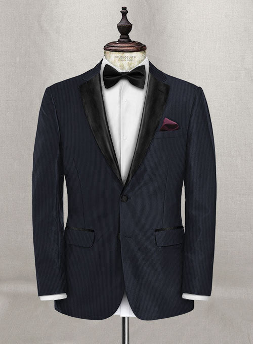Napolean Twilight Blue Wool Tuxedo Jacket – StudioSuits