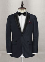 Napolean Twilight Blue Wool Tuxedo Jacket - StudioSuits