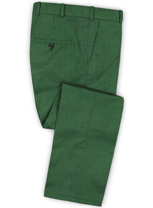 Napolean Yale Green Wool Pants - StudioSuits