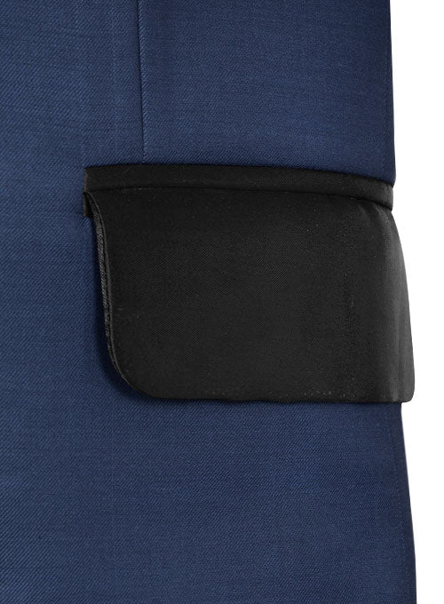 Napolean Persian Blue Wool Tuxedo Jacket - StudioSuits